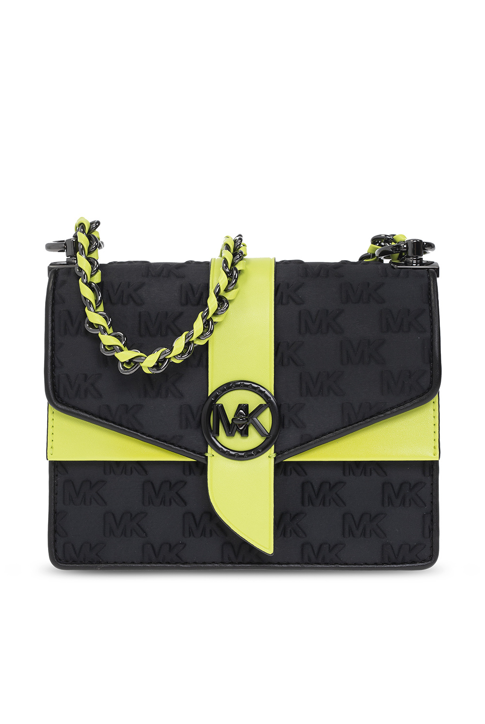 Yellow studded michael hot sale kors bag